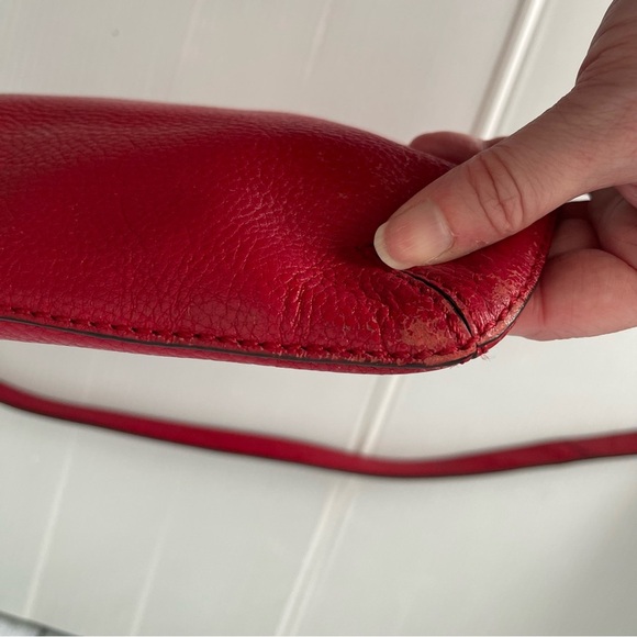 Kate Spade Red Starla Grant Park Pebble Leather Crossbody Purse - Picture 10 of 14